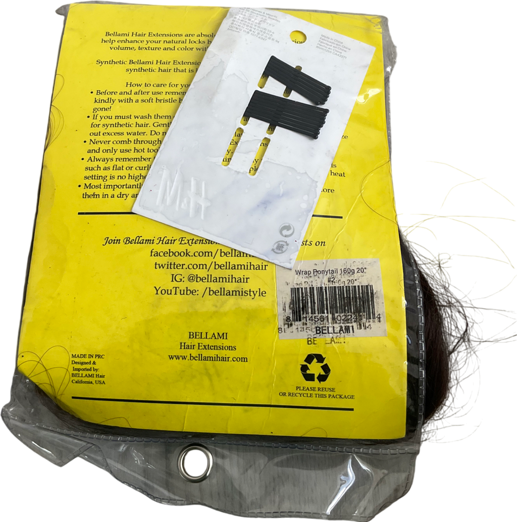 Bellami Wrap Ponytail 160g 20” Hair Extension In #2 Dark Brown One Size