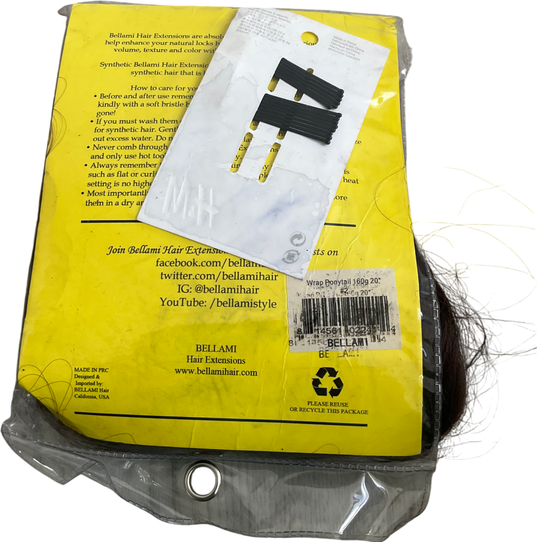 Bellami Wrap Ponytail 160g 20” Hair Extension In #2 Dark Brown One Size