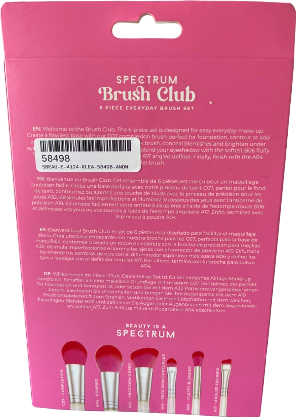 Spectrum Brush Club 6 Piece Everyday Brush Set