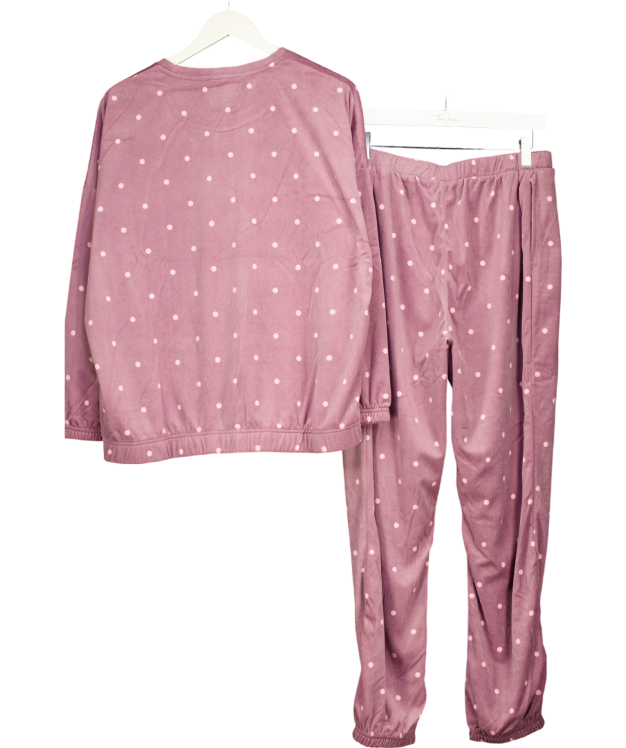 Very Purple Polka Dot Fleece Pyjama Set UK 20