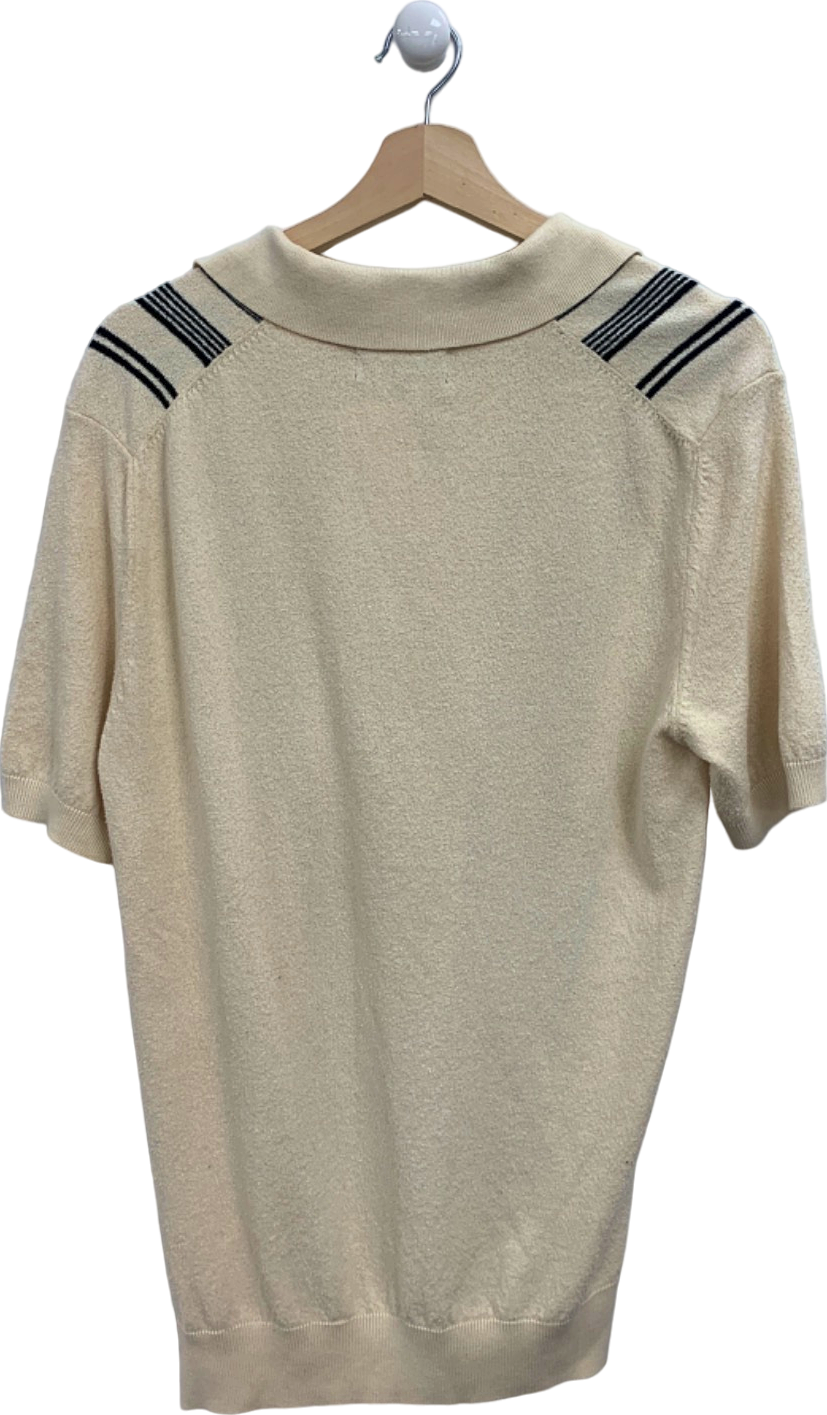 Ben Sherman Beige Short Sleeve Polo Shirt UK M