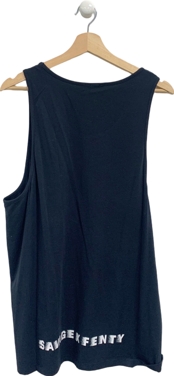Savage X Fenty Black Tank Top UK L