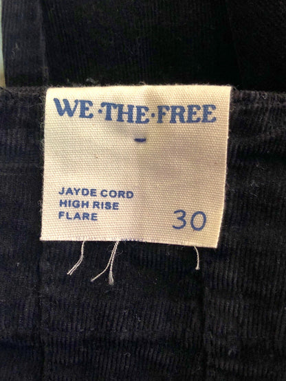 We The Free Black Jayde Cord High Rise Flare Trousers Size 30
