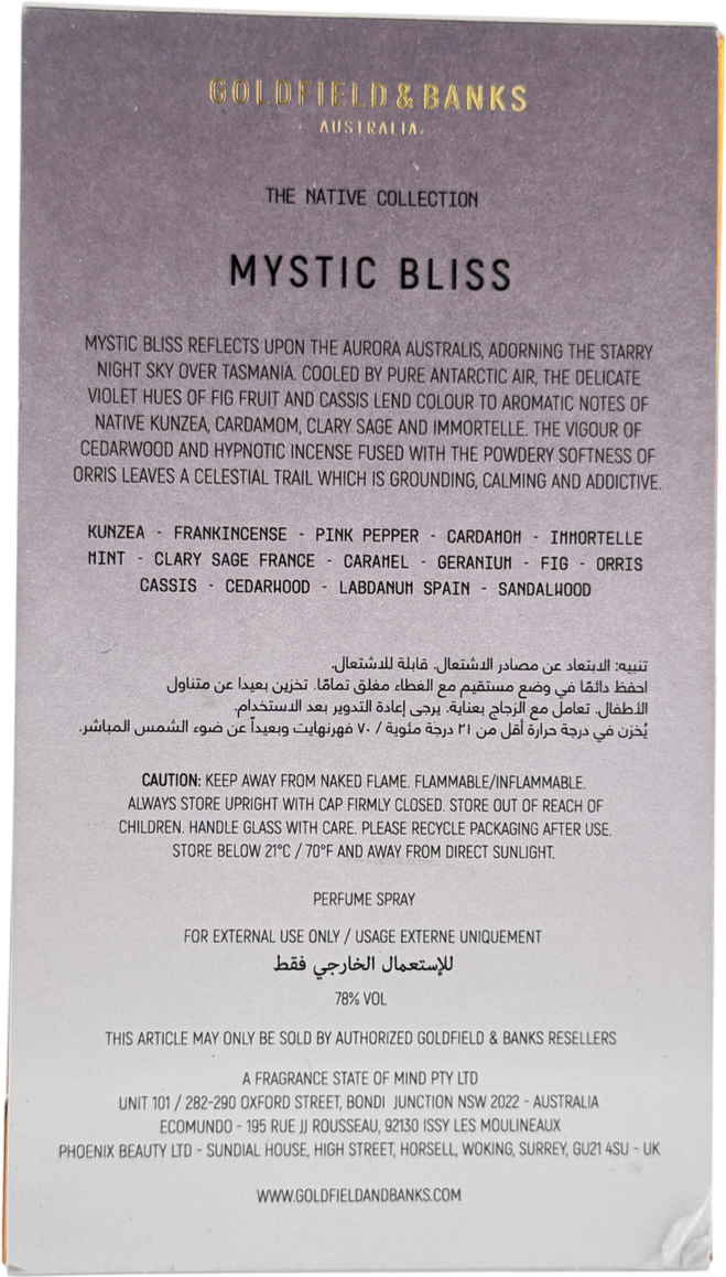 Goldfield & Banks Mystic Bliss Eau De Parfum 100ml