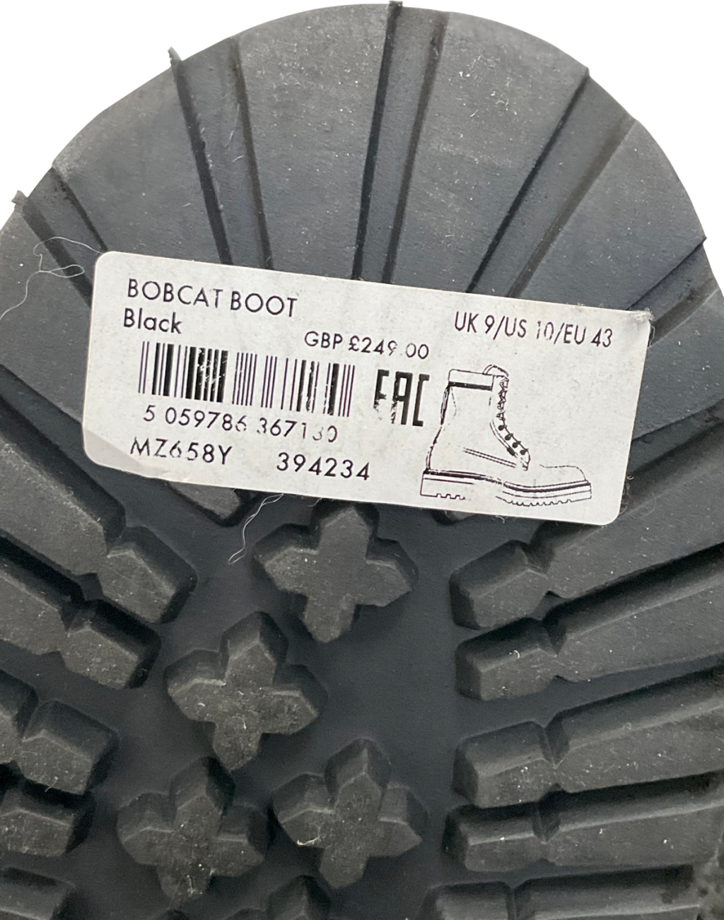 All Saints Black Bobcat Boot UK 9 EU 43 👞