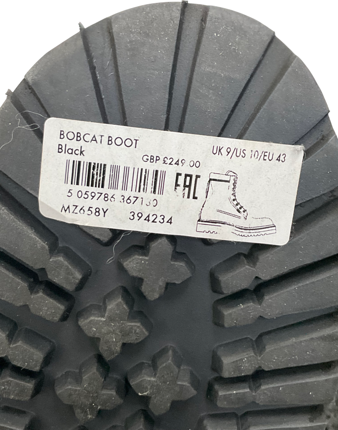 All Saints Black Bobcat Boot UK 9 EU 43 👞