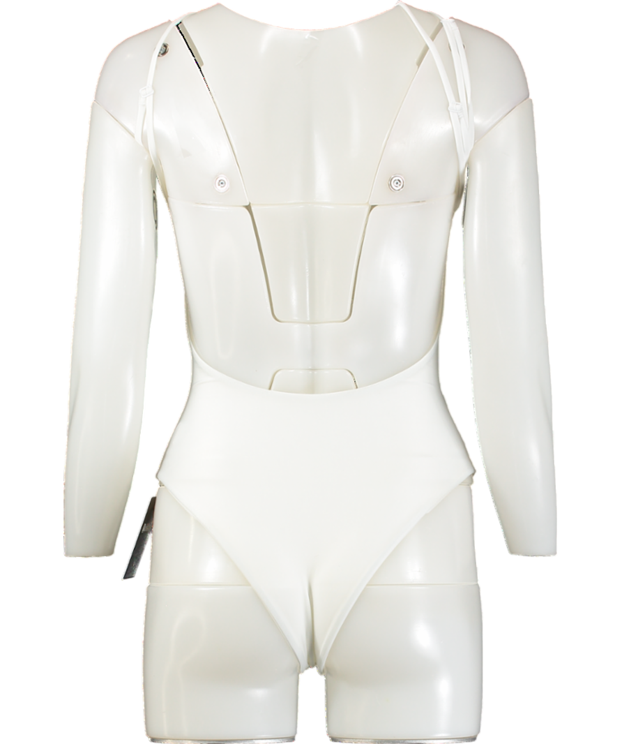 Swim by Di White Pegeia One-piece asymmetrical swimsuit UK XS
