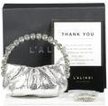 L'alingi Micro Eternity Crystal Top Handle Bag In Silver BNIB