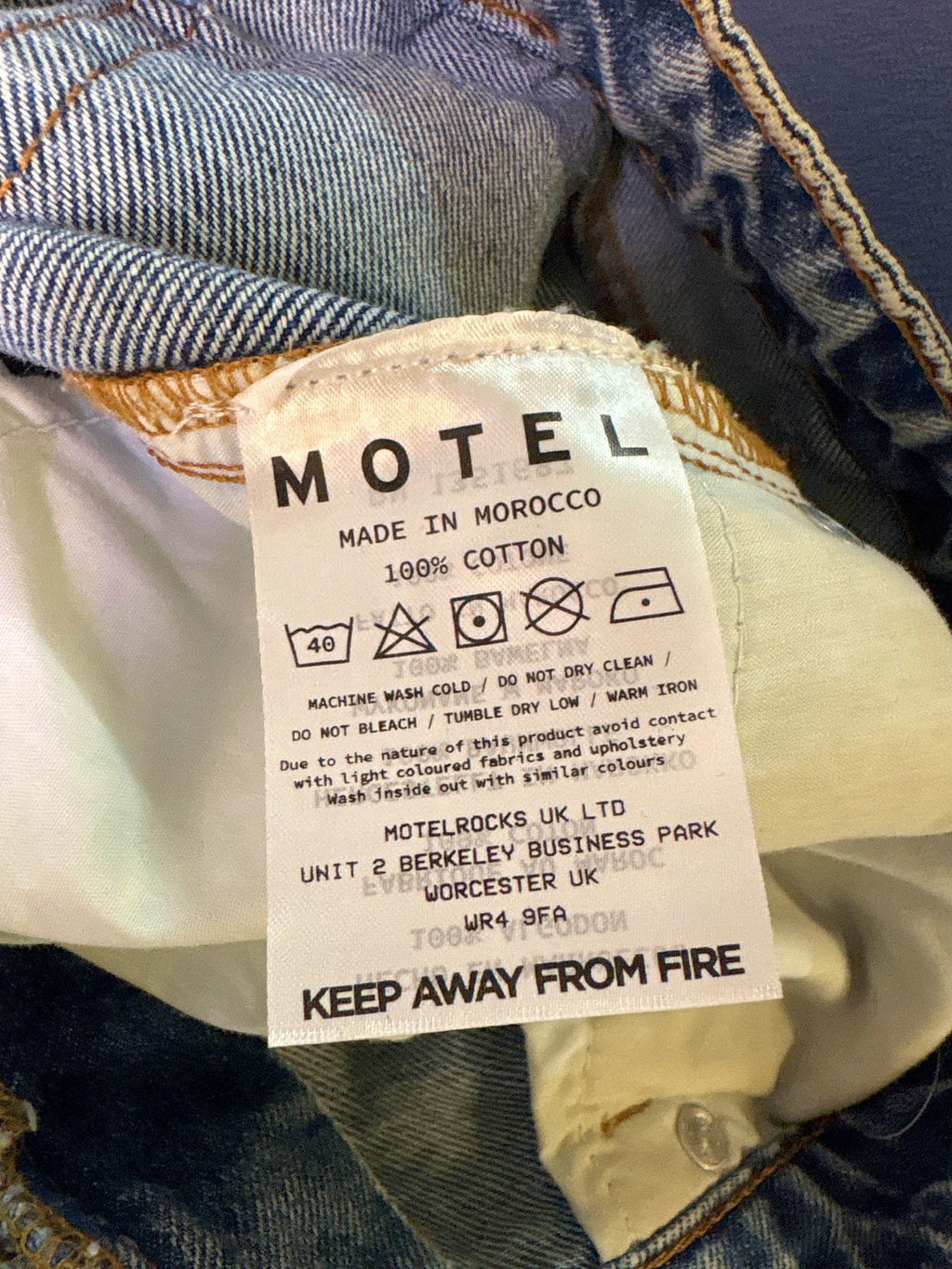 Motel Light Blue Wide Leg Jeans W28 L32