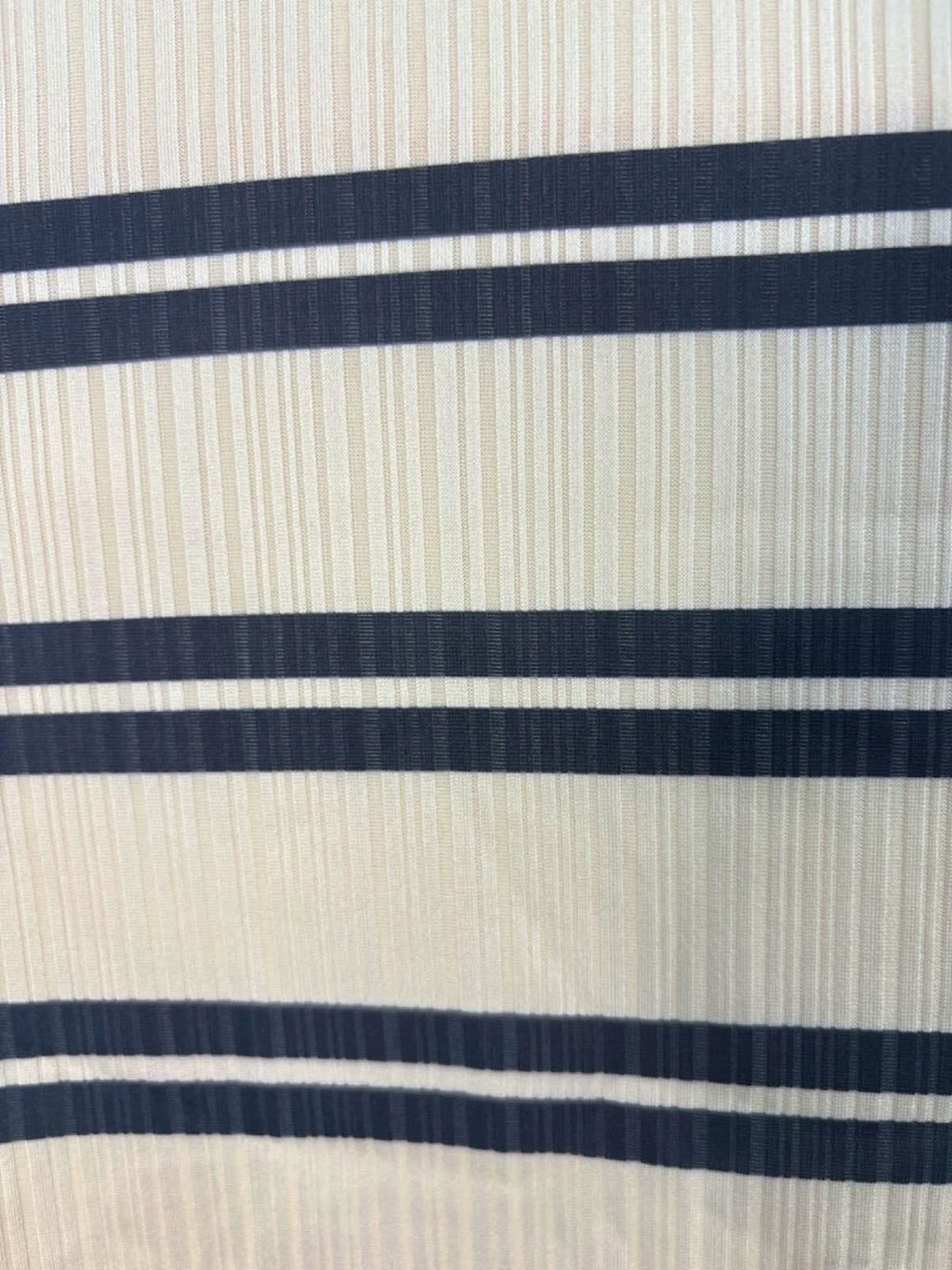 Boohoo Beige/Black Striped Long Sleeve Top UK 8