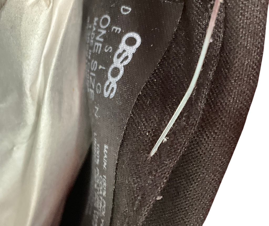 ASOS Red Hammered Top Handle Grab Bag In Burgundy One Size