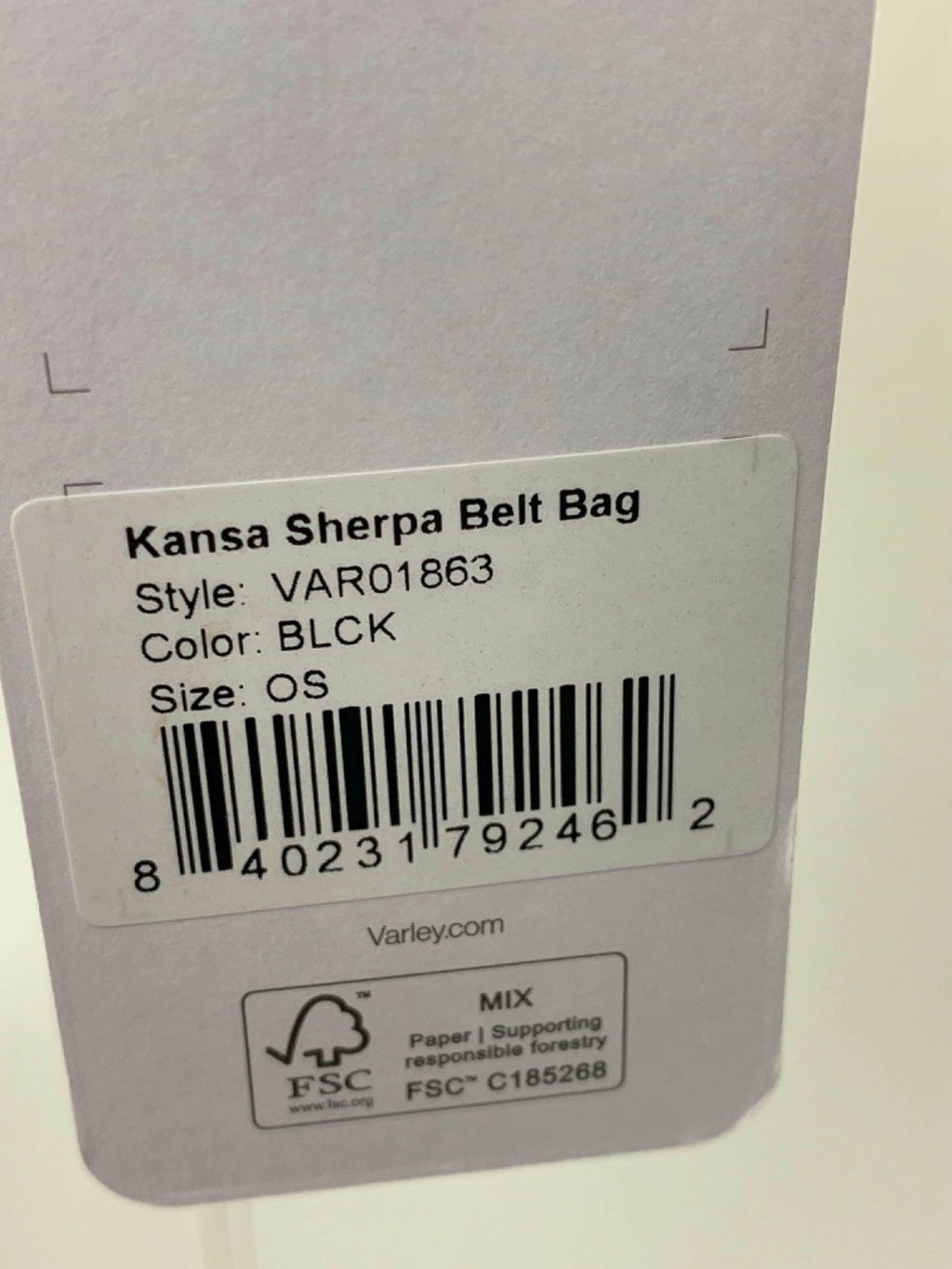 Varley Black Kansa Sherpa Belt Bag