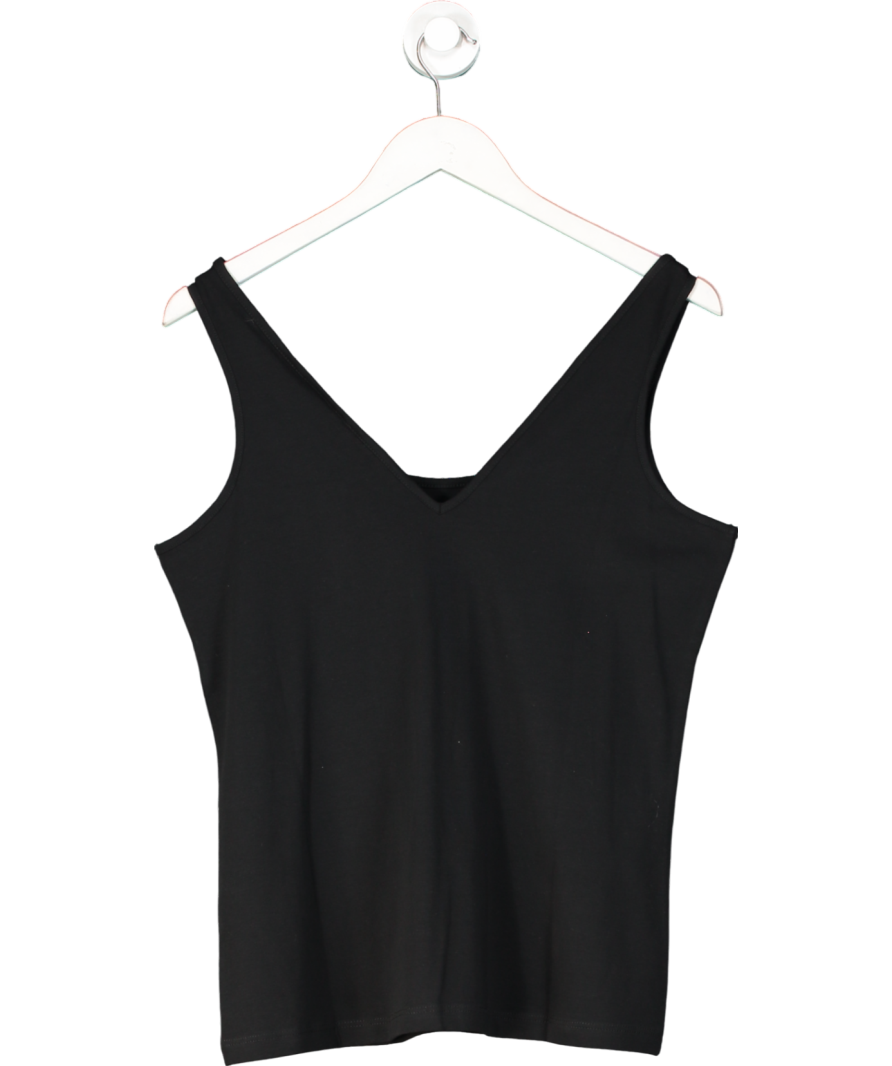 The White Company Black Layering Versatile Vest UK 14