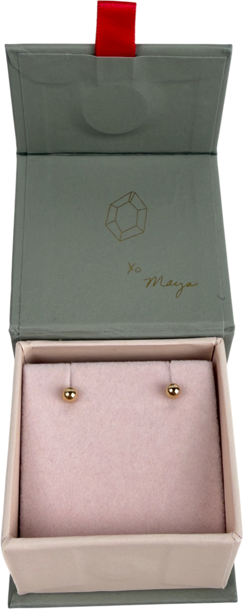 Maya Brenner 14k Yellow Gold Mini Preppy Posts Earrings