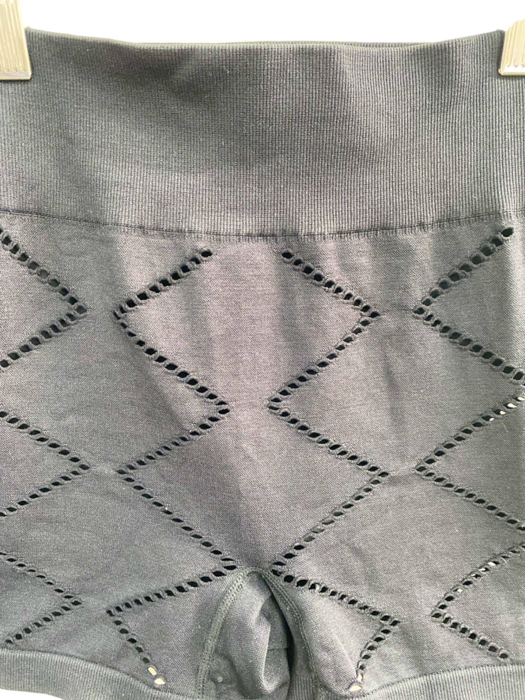 NovaSport Black High-Waist Knit Shorts XS UK 8