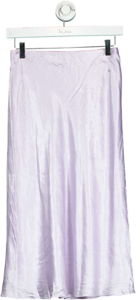 Vince Lilac Satin Midi Skirt XS