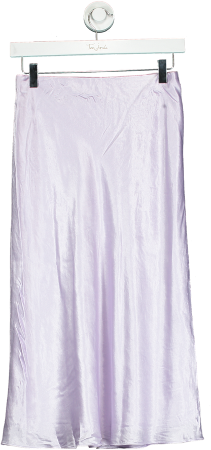 Vince Lilac Satin Midi Skirt XS