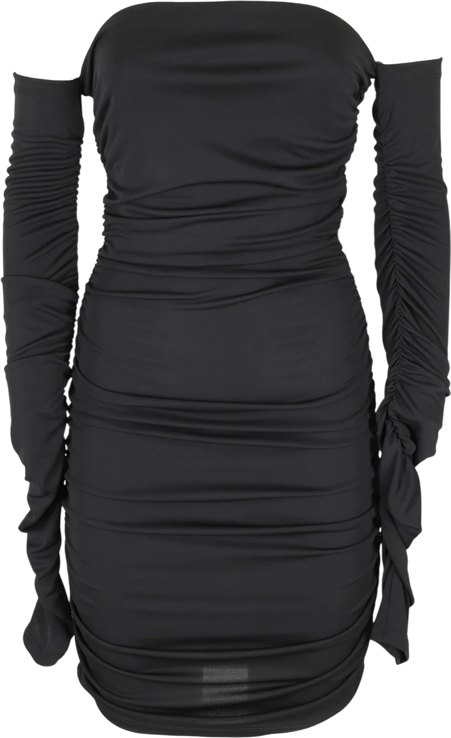 THE ANDANAME Black Linda Strapless Sleeve Detailed Mini Dress It38 UK 8