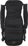 THE ANDANAME Black Linda Strapless Sleeve Detailed Mini Dress It38 UK 8