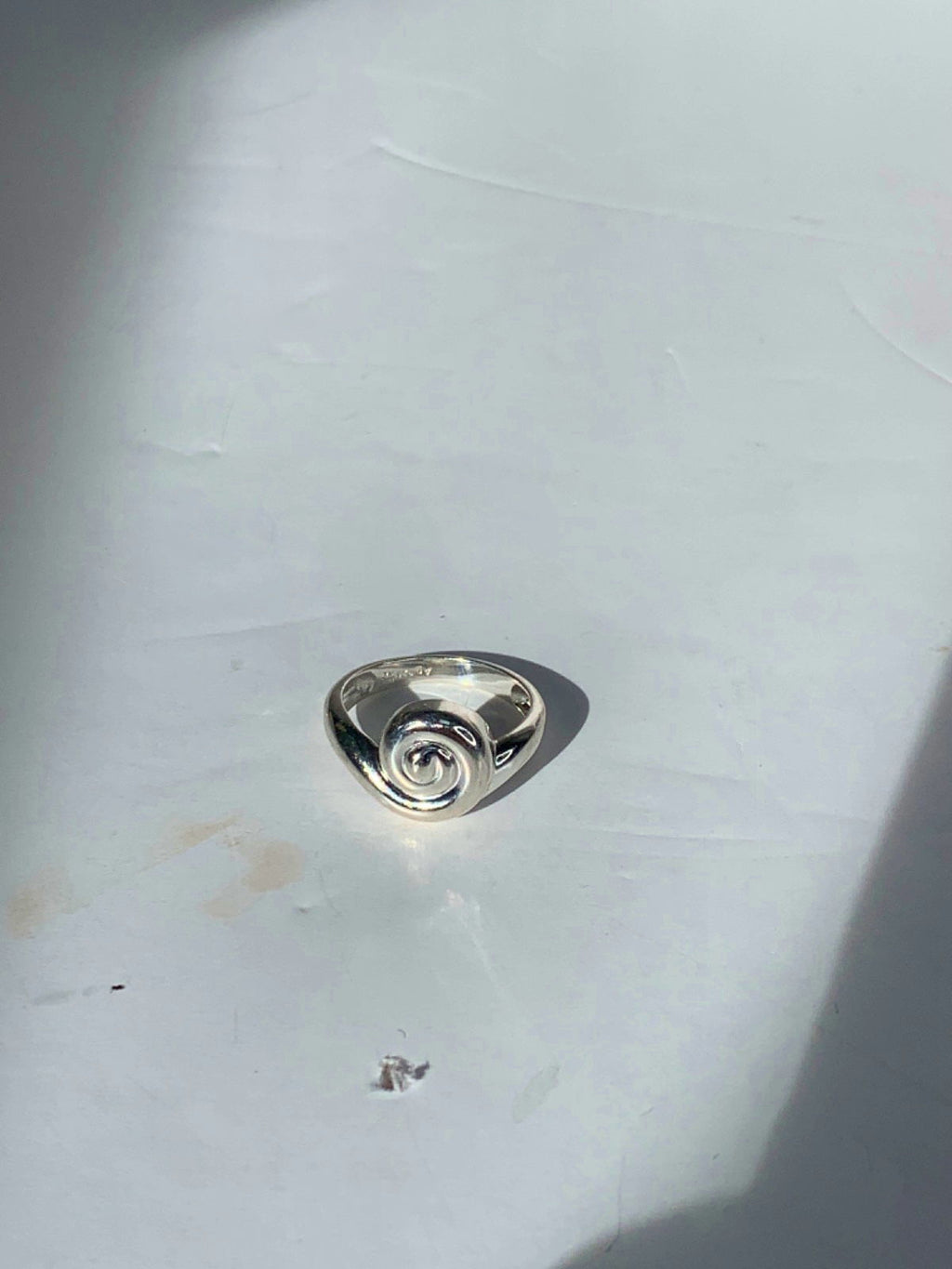 Bruna Silver Spiral Earrings and Ring Set