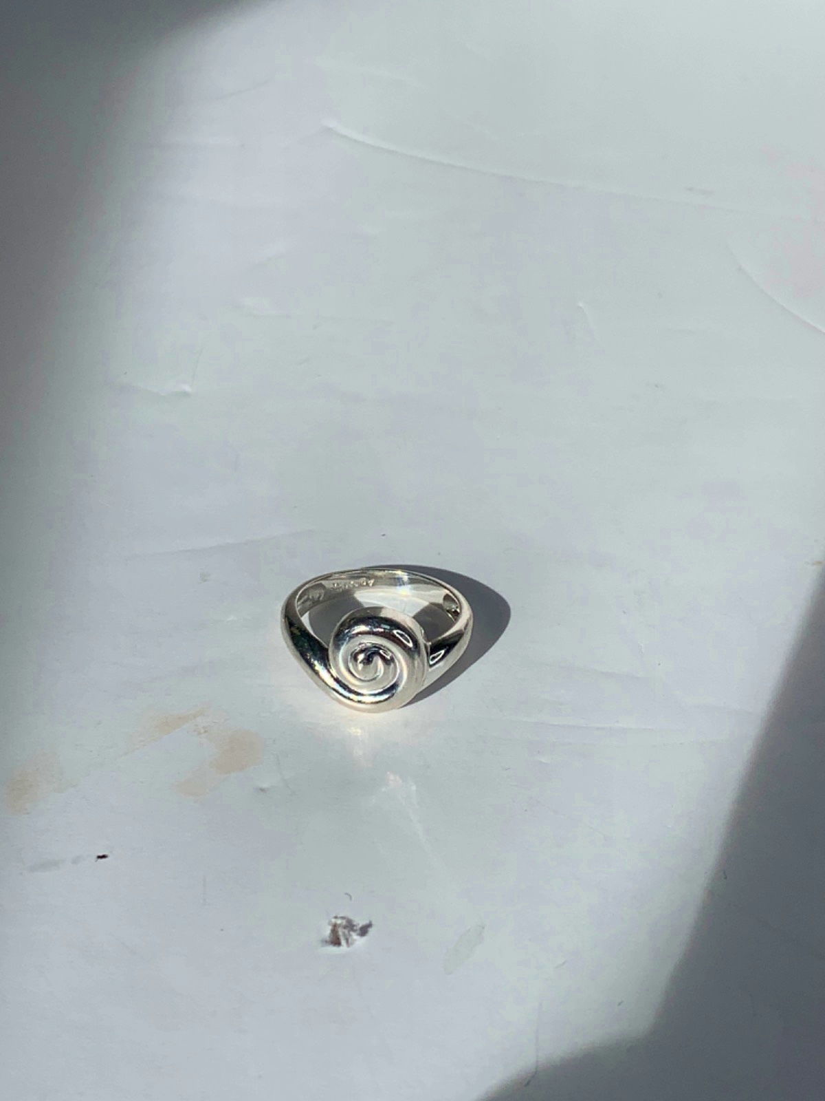 Bruna Silver Spiral Earrings and Ring Set