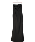 Club L Black Corsage Detail Maxi Dress UK 10