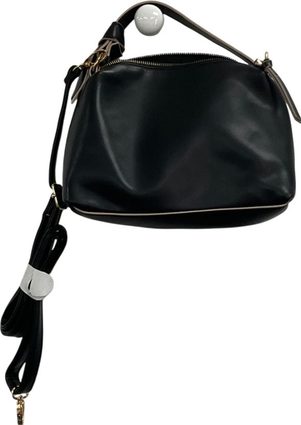 TU Sainsburys Black Faux Leather Knot Detail Cross Body Bag One Size