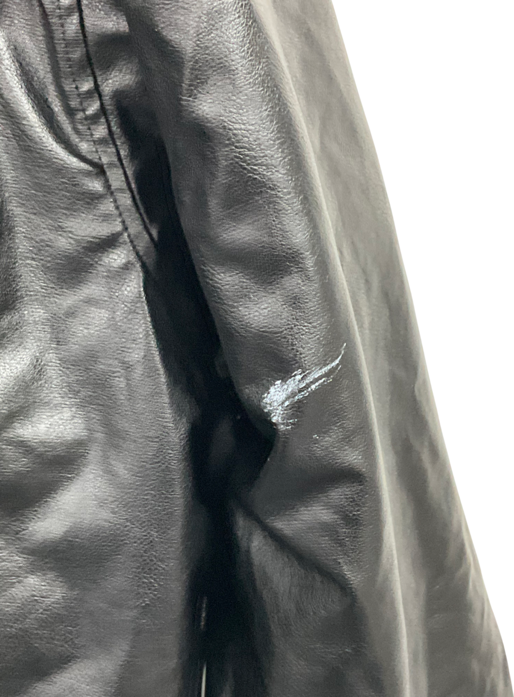 boohooMan Boxy Pu Harrington Jacket In Black UK L