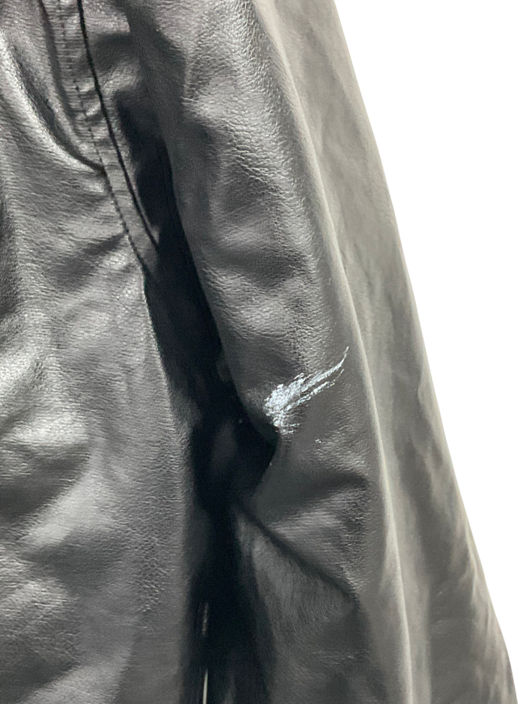 boohooMan Boxy Pu Harrington Jacket In Black UK L