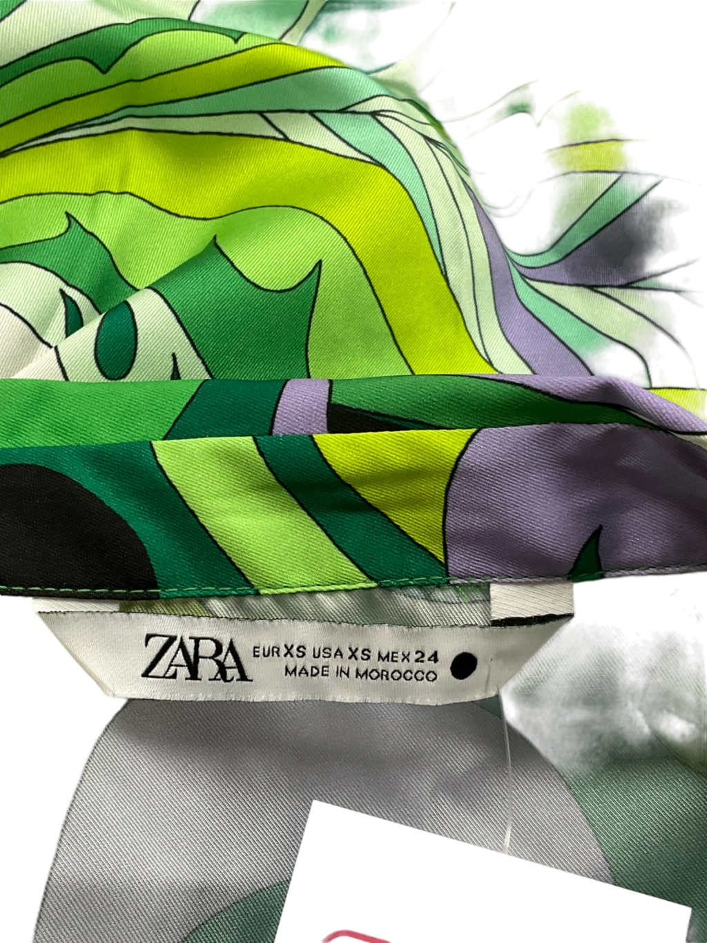 ZARA Green Spring Floral Print Blouse UK 8