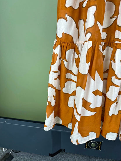 Anthropologie Orange The Malika Cover-up Maxi Dress UK L