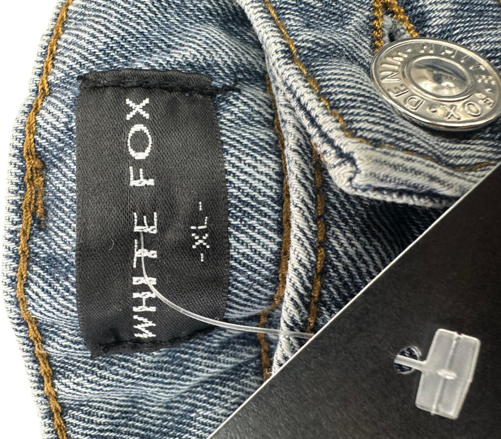 White Fox Not Meant To Be Denim Shorts Blue UK XL