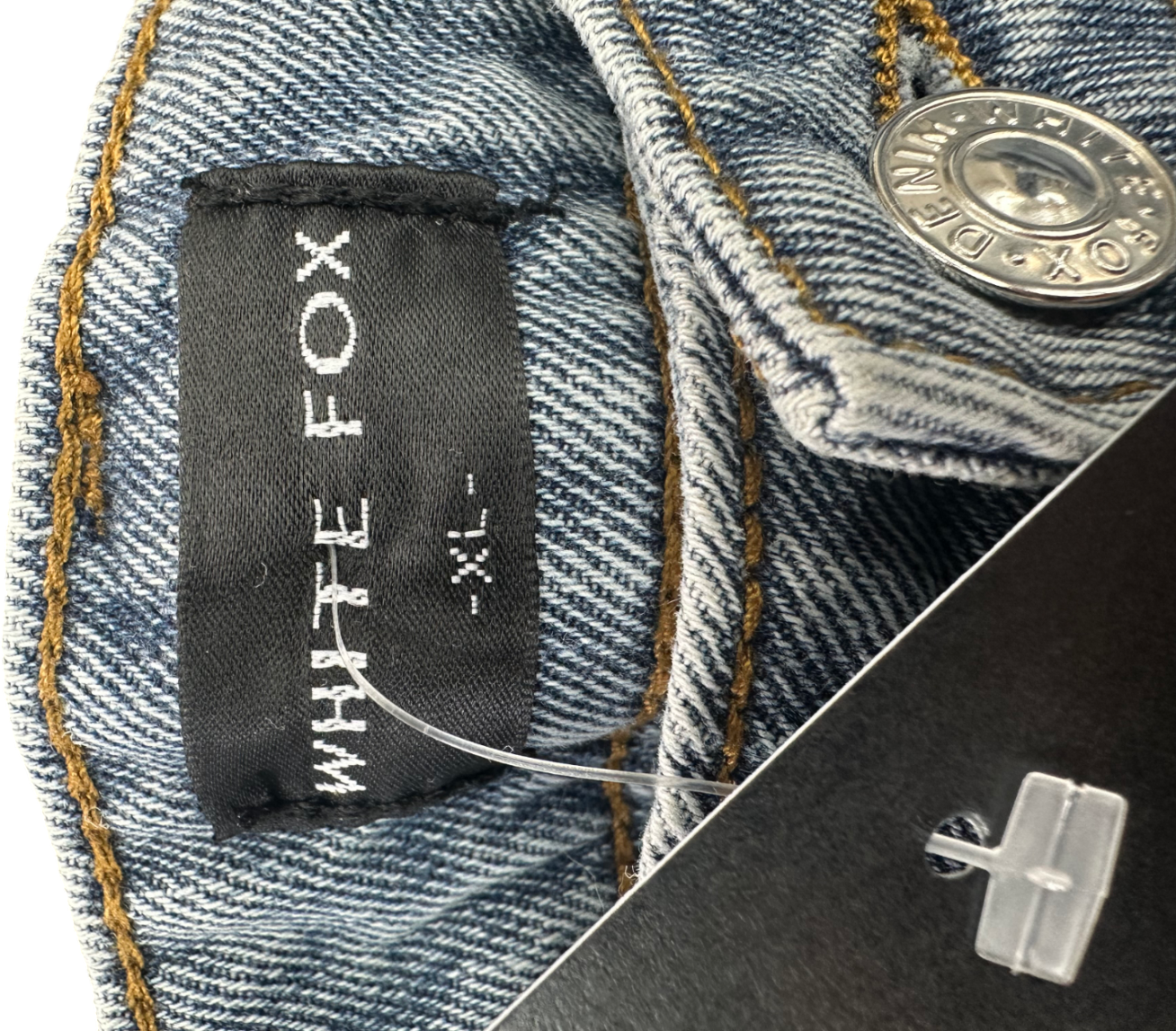 White Fox Not Meant To Be Denim Shorts Blue UK XL