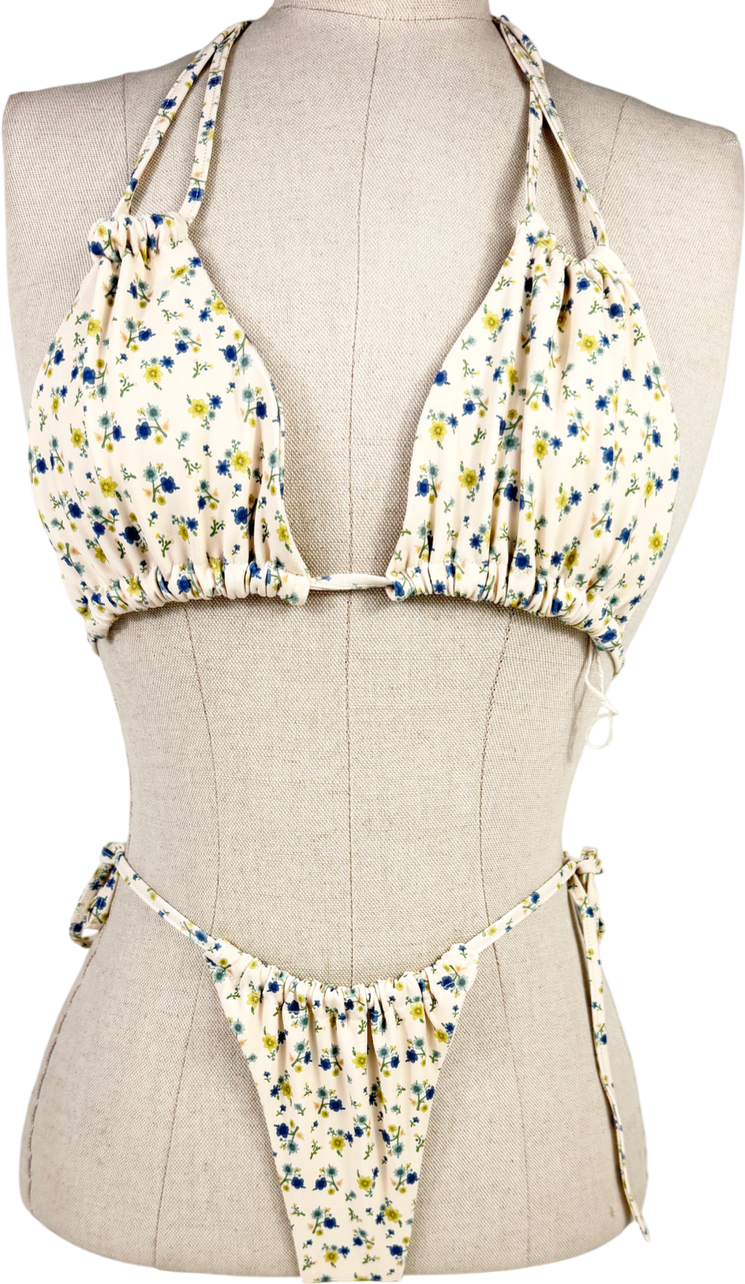My mum made it Cream Ditsy Floral Bikini UK XS/S
