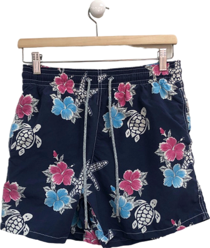 Vilebrequin Navy Floral Turtles Swim Shorts UK M