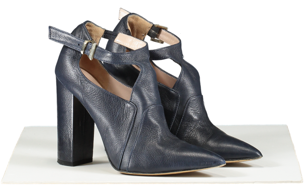 De Siena Blue Ankle Strap Cut Out Boots UK 5 EU 38 👠