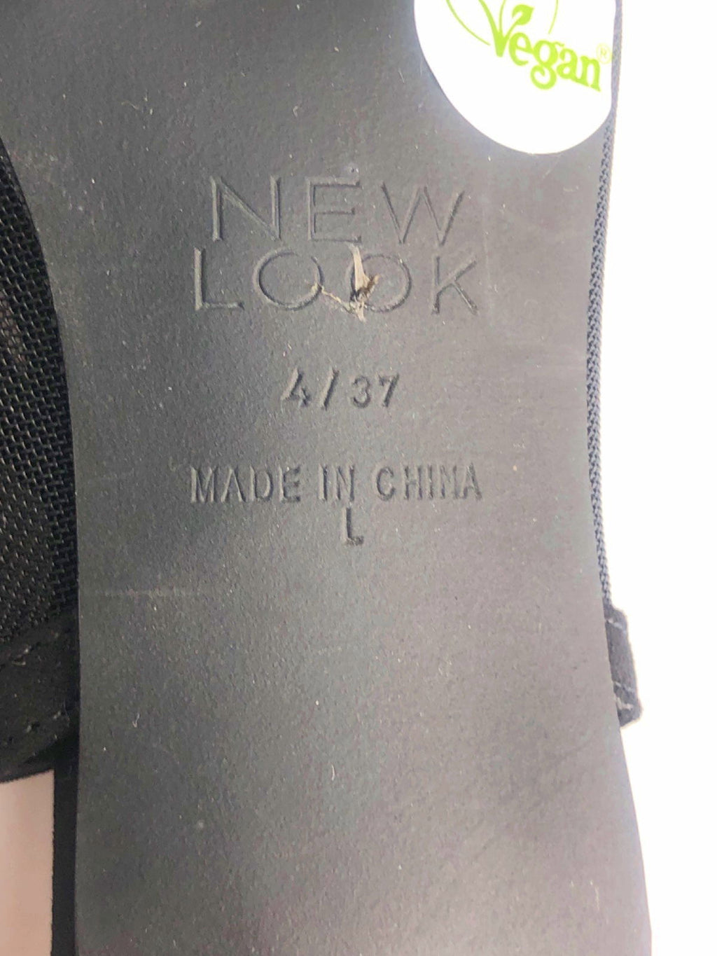 New Look Black Mesh Slingback Heels Comfort UK 4