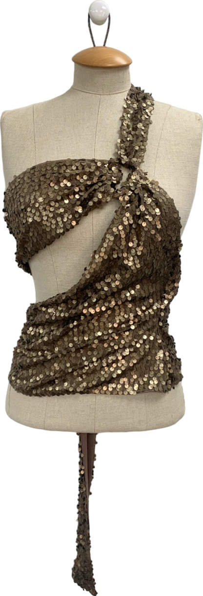 Mars The Label Brown Keyhole Sequin Set UK 8