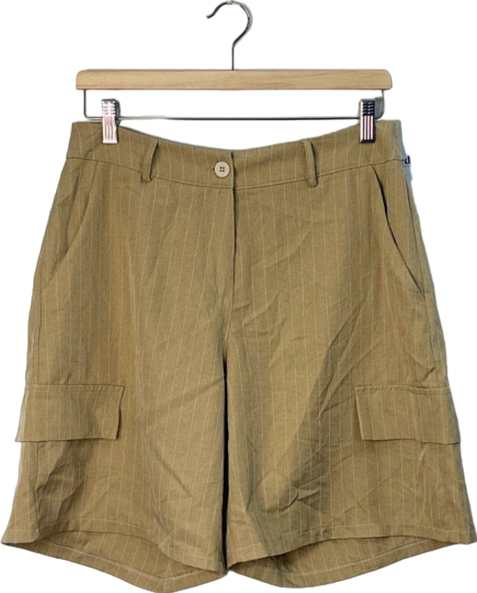 Boohoo Beige Cargo Shorts UK 10