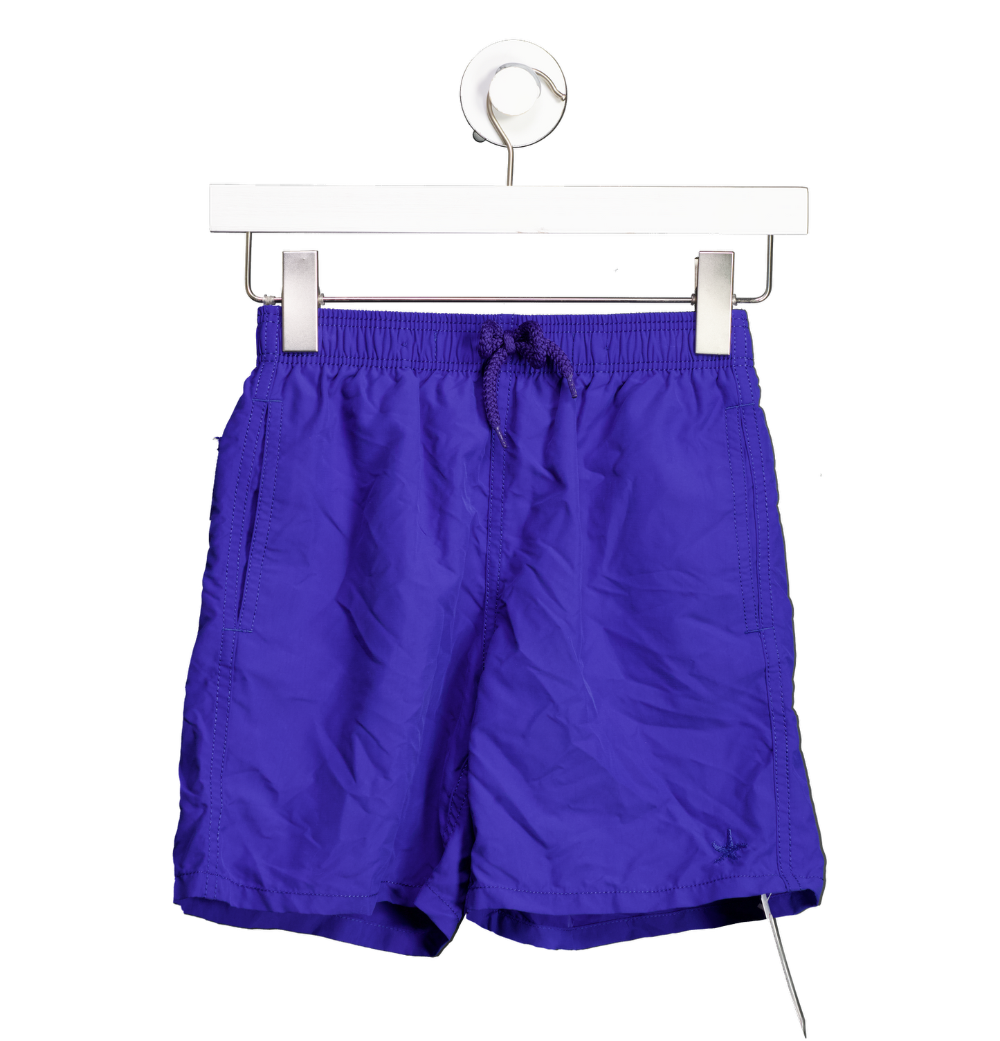 Vilebrequin Yellow Boys Cobalt Blue  Logo Patch Swimshorts with bag 12 Years