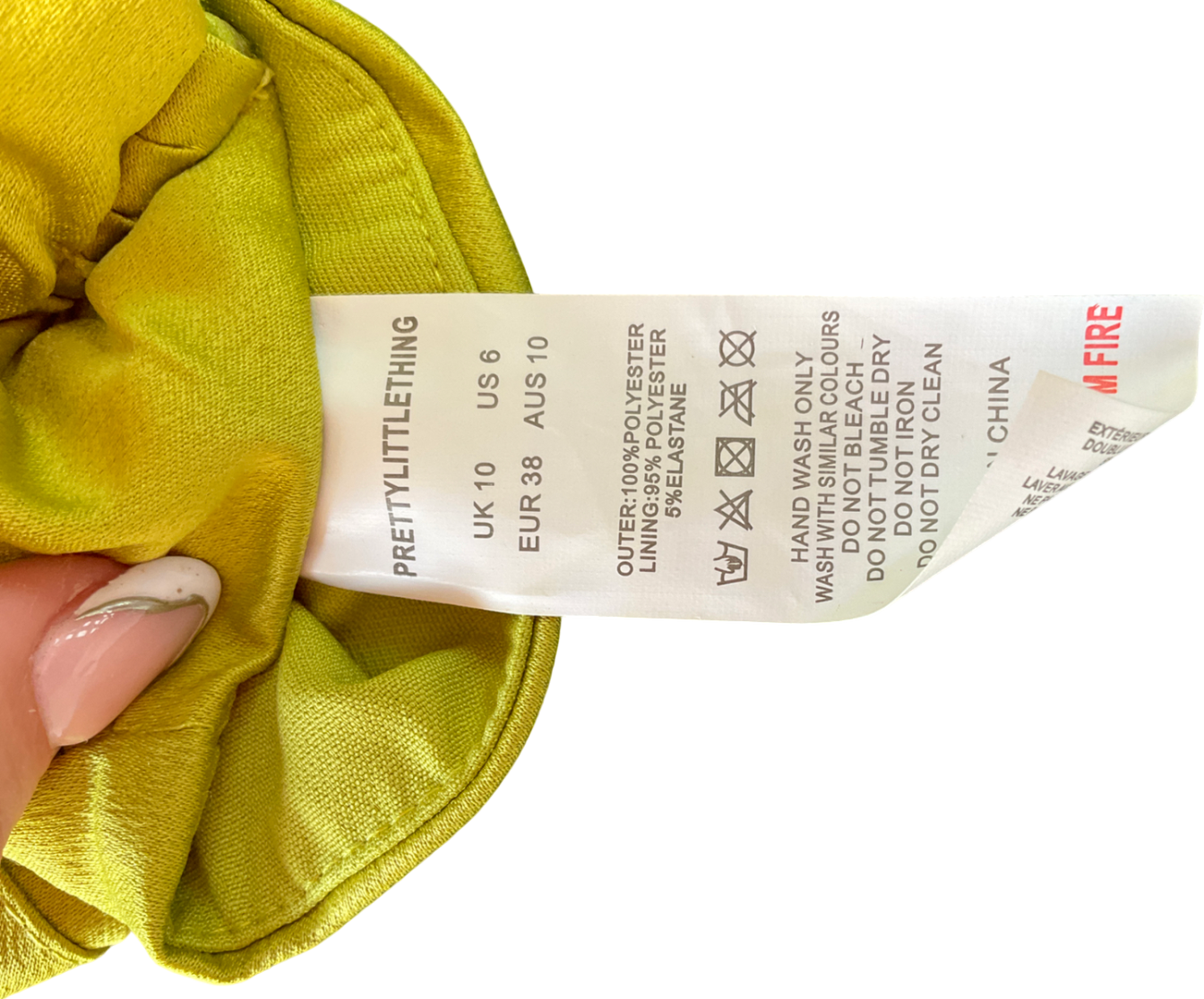 PrettyLittleThing Green Silk Chiffon Midi UK 10