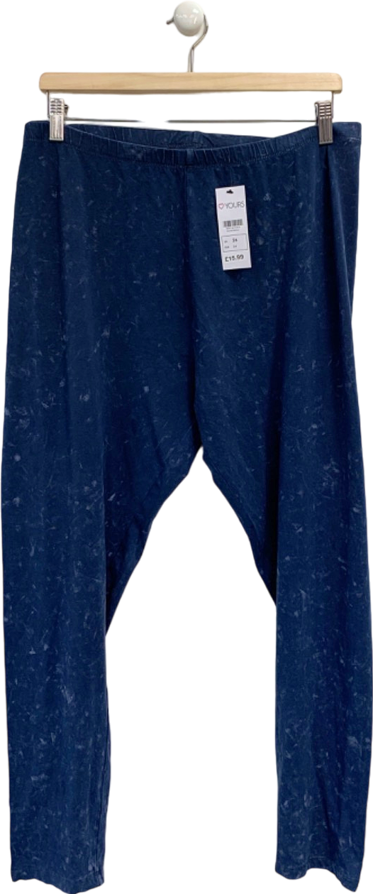 Yours Blue Full Length Leggings UK 26