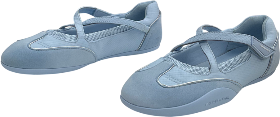 Charles & Keith Blue Mika Crossover Mary Jane Trainers / Sneakerinas  UK 4 EU 37