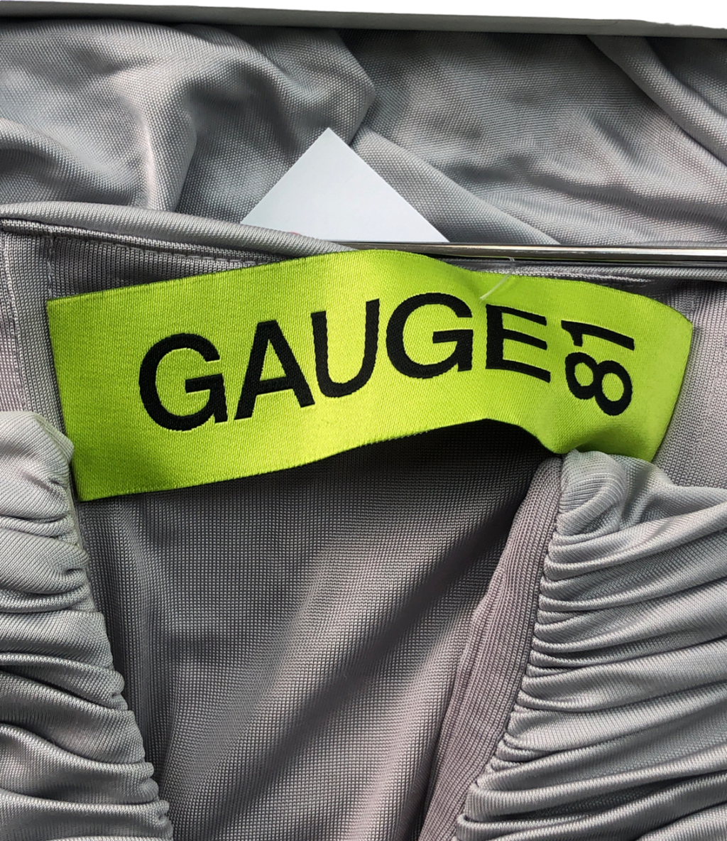 Gauge81 Grey Talsi Plunge Strapless miniDress UK XS