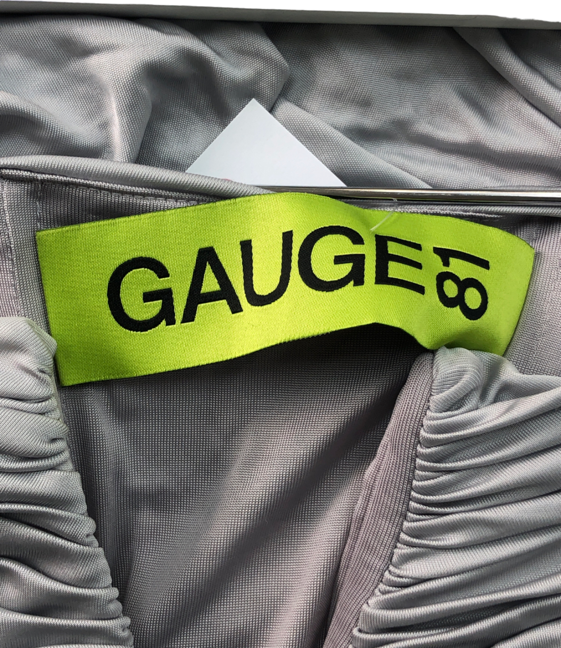 Gauge81 Grey Talsi Plunge Strapless miniDress UK XS