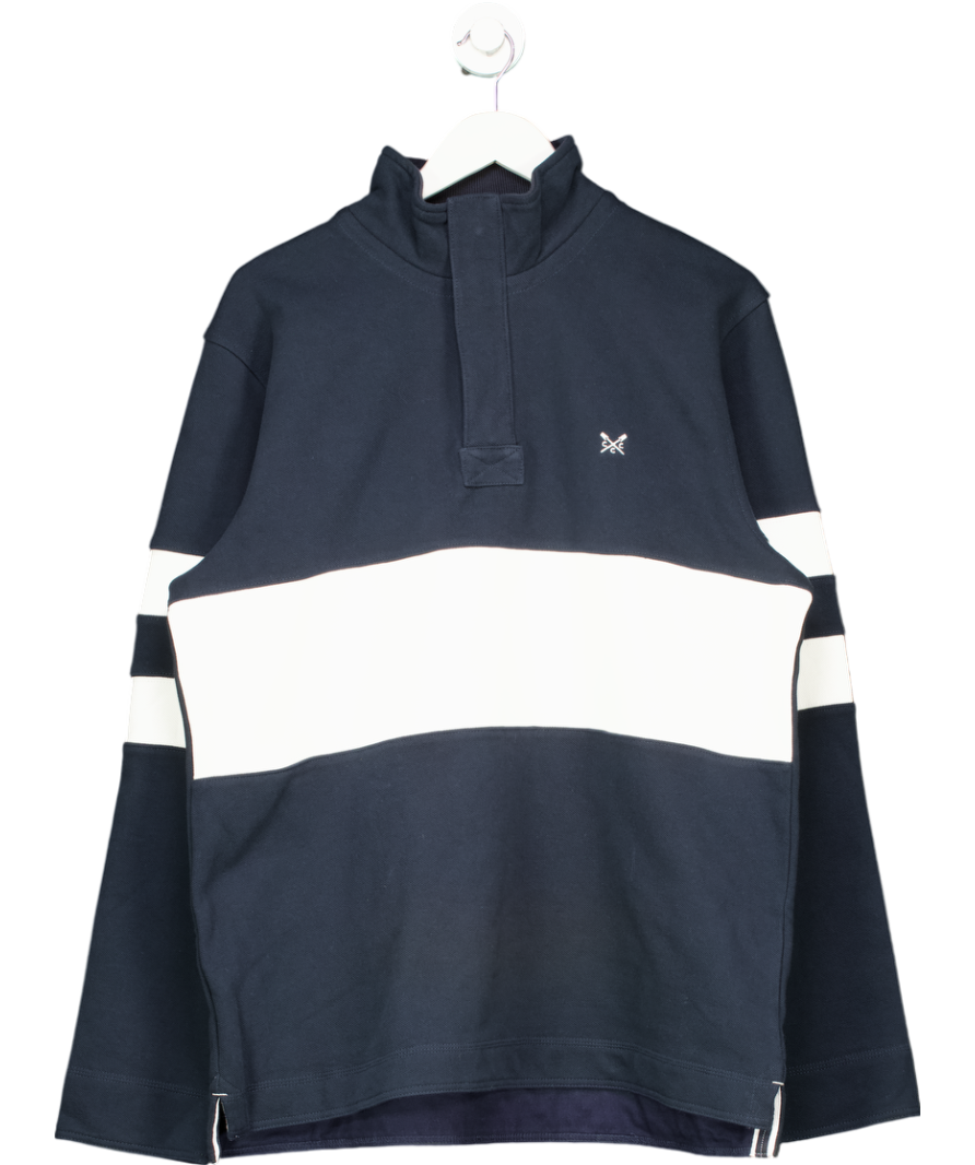 Crew Clothing Blue Padstow Pique Sweatshirt UK M