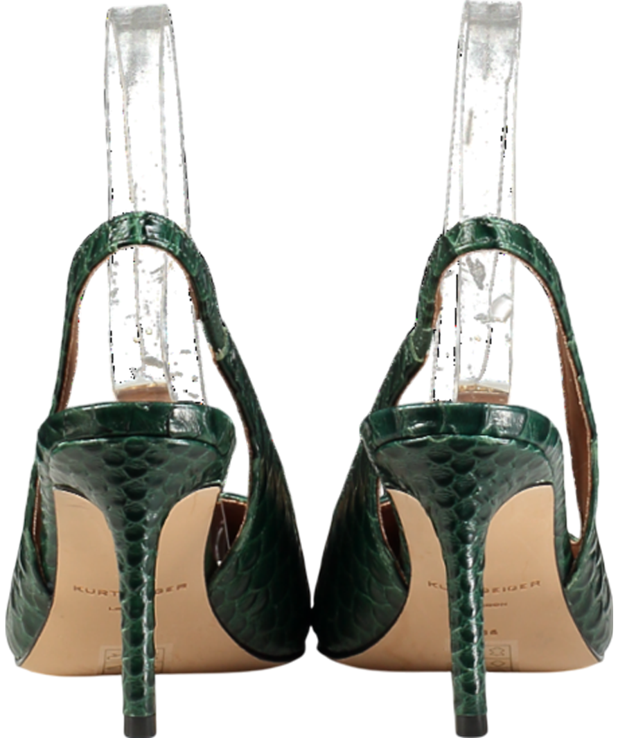 Kurt Geiger Green Belgravia High Sling Back Heel UK 3 EU 36 👠