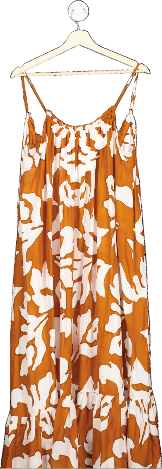 Anthropologie Orange The Malika Cover-up Maxi Dress  UK S