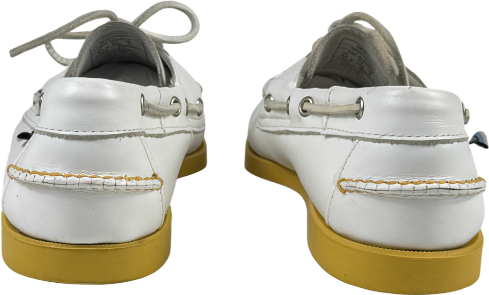 SEBAGO White Leather Boat Deck Shoes UK 9.5 EU 43.5 👞