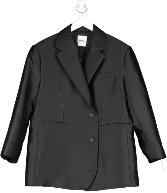 Sandro Black Oversized Suit Jacket UK 8